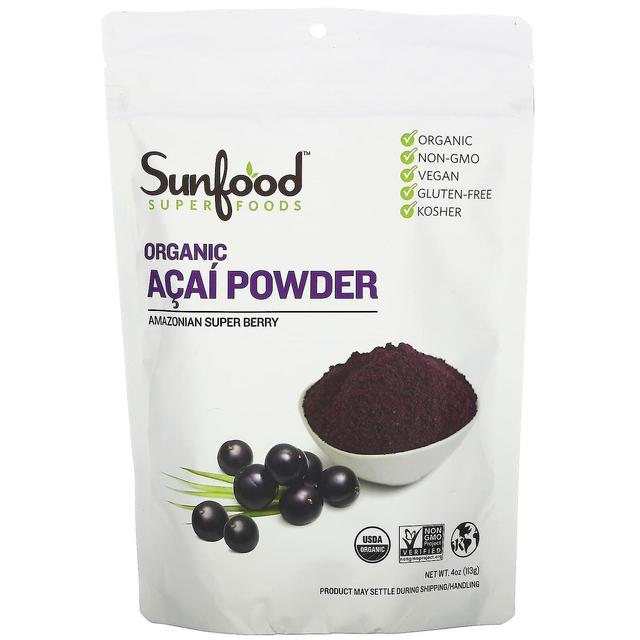 Sunfood Frutti di sole, Acai biologico in polvere, 4 oz (113 g) on Productcaster.