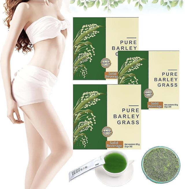 Barley Grass Powder 100% Pure & Organic, Organic Barley Grass Powder, Barley Grass Juice Powder Organic, Natural Pure Barley Grass 3 Box on Productcaster.