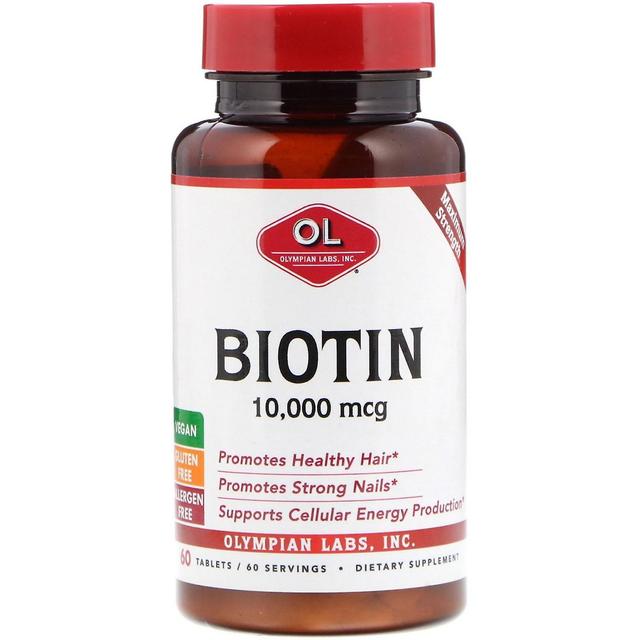 Olympian Labs, Biotine, 10.000 mcg, 60 Tabletten on Productcaster.