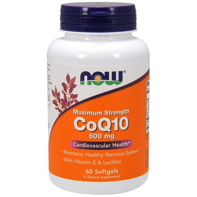 NOW Foods Jetzt Lebensmittel, CoQ10, 600 mg, 60 Softgels on Productcaster.