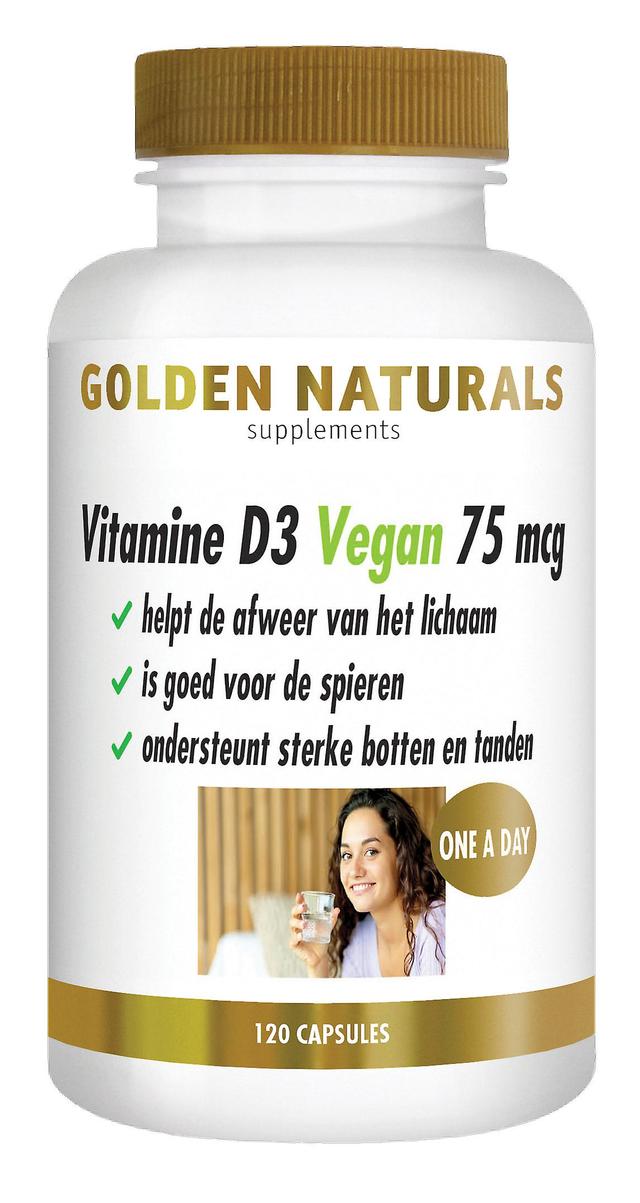 Golden Naturals Vitamin D3 Vegan 75 mcg (120 vegan softgel capsules) on Productcaster.