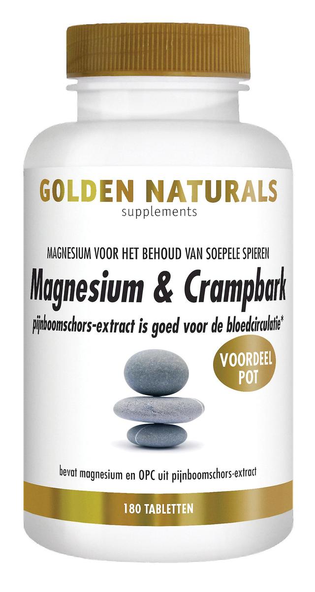 Golden Naturals Gyllene Naturals magnesium & crampbark (180 tabletter) on Productcaster.