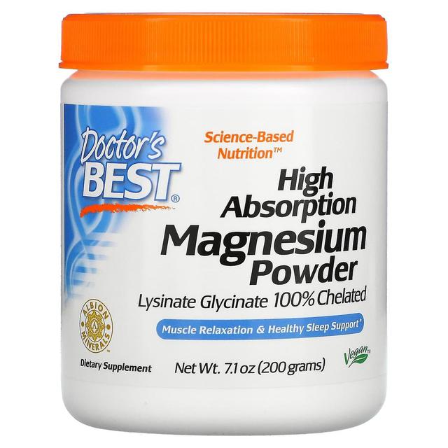 Doctor's Best, Magnesiumpoeder met hoge absorptie, 7,1 oz (200 g) on Productcaster.