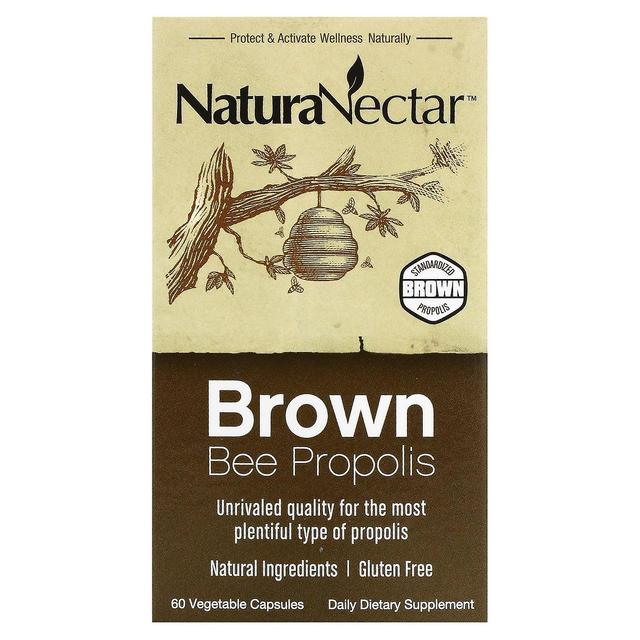 NaturaNectar, Brun bee Propolis, 60 Grönsakskapslar on Productcaster.