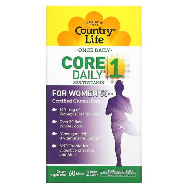 Country Life, Core Daily-1 Multivitamines pour femmes 50+, 60 comprimés on Productcaster.