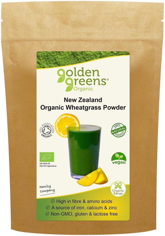 Golden Greens (Greens Organic) Gyllene gröna (gröna ekologiska) Nya Zeeland ekologiskt vetegräspulver 100g on Productcaster.