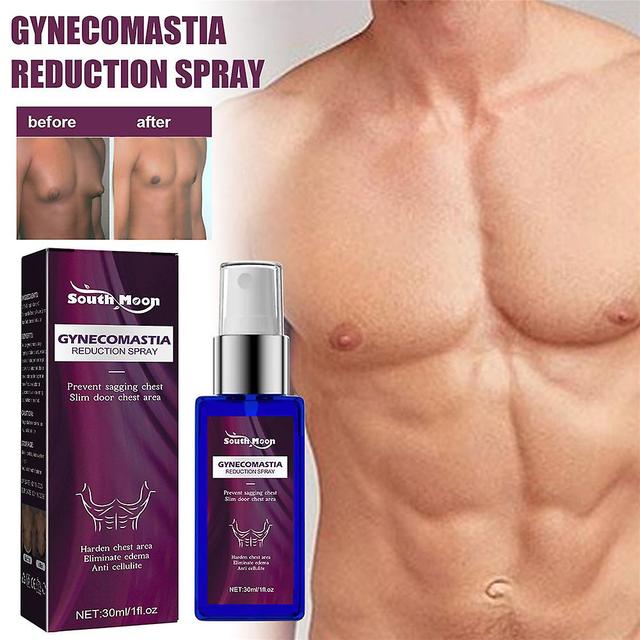 Shakub 1/2pcs Gynecomastia Reduction Spray Burn & Firming Eliminate Breast Tissue Anti Cellulite Pectoral Muscles Shaping Spray 30ml on Productcaster.