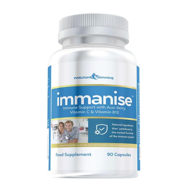 Immanise Immune Support Supplement with Acai Berry, Vitamin C and Zinc - 90 Capsules - Immune Health - Evolution Slimming on Productcaster.