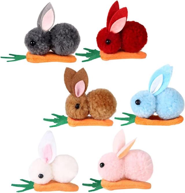 Denew 6 PCS Pinces Cheveux Lapin en Peluche pour Bbs Filles Animaux en on Productcaster.