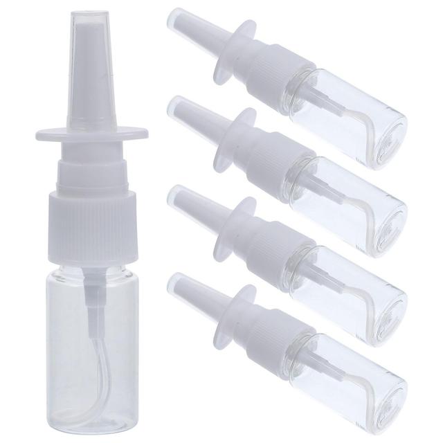 5 Pcs 10ml Portable Nasal Sprayer Bottle Rhinitis Refillable Fine Mist Empty Spray Bottles (10M Transparent Flat Shoulder Bottle + 18R Direct Injec... on Productcaster.