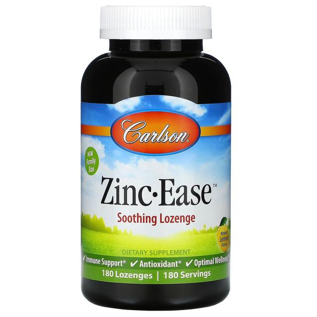 Carlson, Zinc-Ease, Natural Lemon, 180 Lozenges on Productcaster.