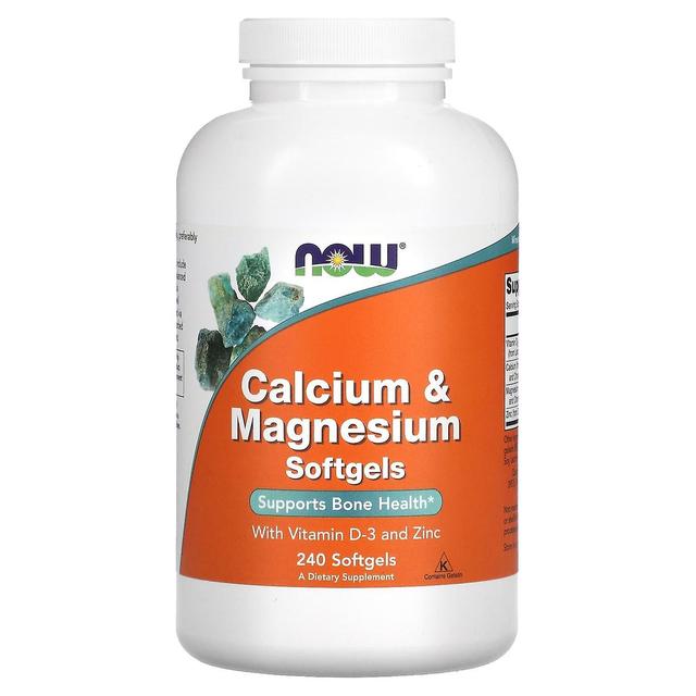 NOW Foods, Calcium & Magnesium with Vitamin D-3 and Zinc, 240 Softgels on Productcaster.