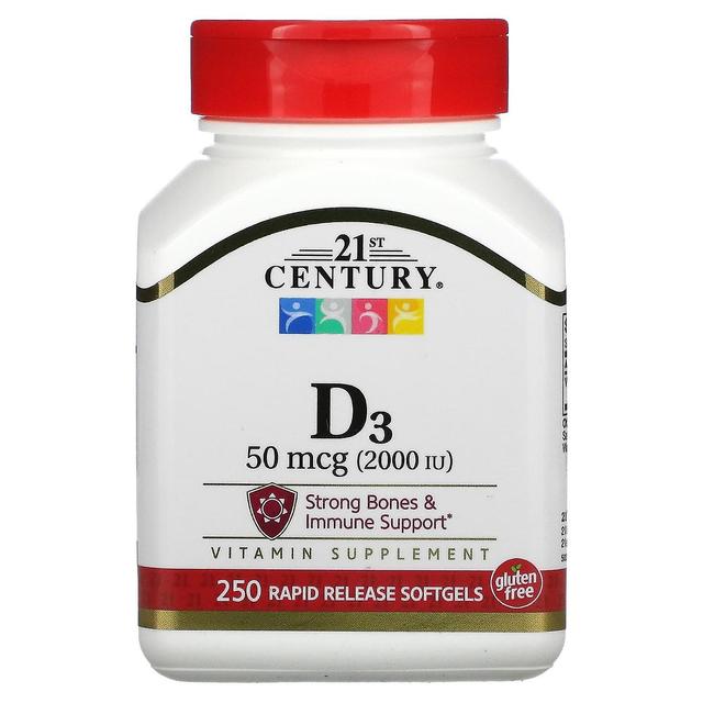 21st Century, Vitamin D3, 50 mcg (2.000 IE), 250 Kapseln on Productcaster.