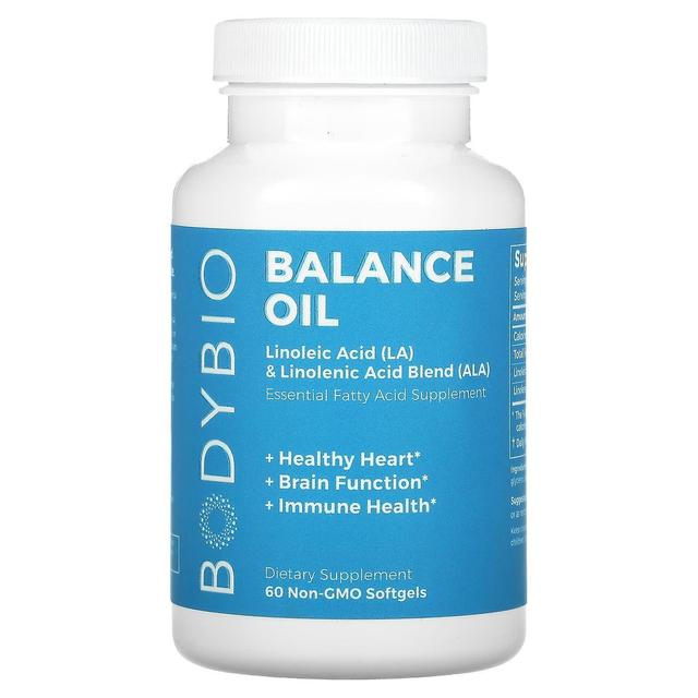 BodyBio, Balance Oil, Linoleic Acid (LA) & Linolenic Acid Blend (ALA), 60 Non-GMO Softgels on Productcaster.