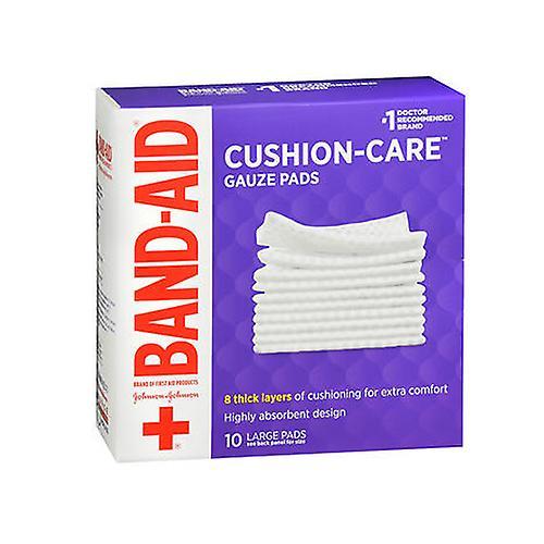 Band-Aid Gauze Pads Large, 10 Each (Pack of 1) on Productcaster.