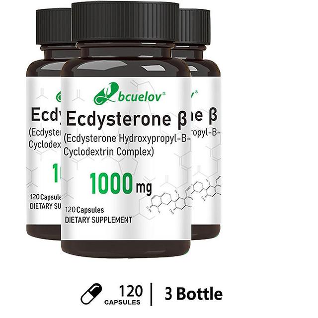 Vorallme Ecdysterone Capsules - Helps Build Muscle Burn Fat & Enhance Men's Health Supports Metabolism Muscle Mass Gain 120 count-3 bottle on Productcaster.