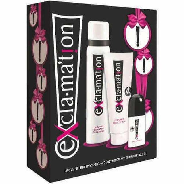 Coty Exclamation Gift Set 15ml Keulen + 90ml Body Spray + 115ml Body Lotion on Productcaster.