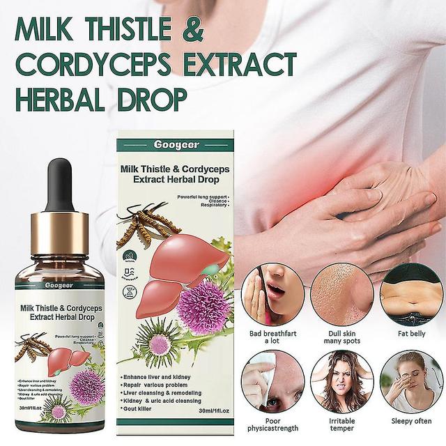 1/2pcs Liquid Drops, Liver Support For Liver And Kidney Cleanse Detox & Repair, Herbal Extract 30ml 1pcs on Productcaster.