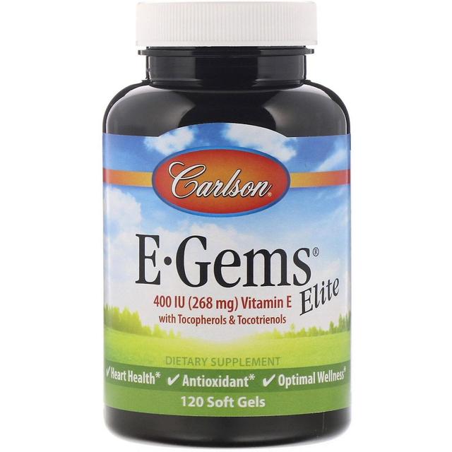 Carlson Labs, E-Gems Elite, E-vitamin, 268 mg (400 IE), 120 mjuka geler on Productcaster.