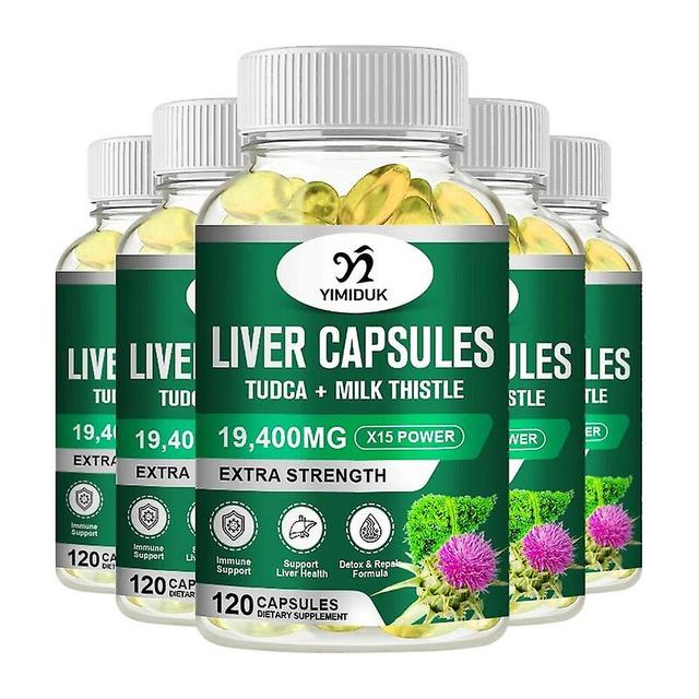 Vorallme Liver Cleanse Detox Health Supplement With Milk Thistle Supports Healthy Liver Function Men & Women 120 Capsules Boosts Immunity 5 Bottles... on Productcaster.