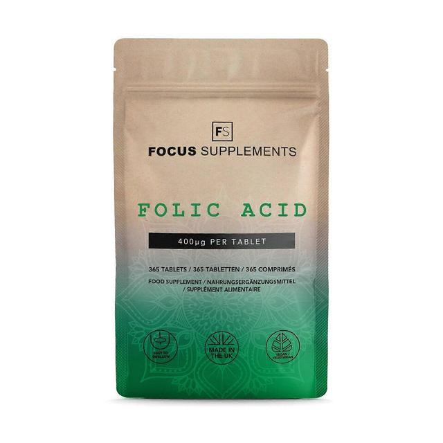 Focus Supplements Acide folique (400μg) 2 Pouches (480 Tablets) on Productcaster.