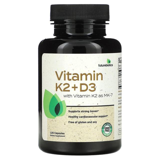 FutureBiotics, Vitamina K2 + D3 con Vitamina K2 como MK-7, 120 Cápsulas on Productcaster.