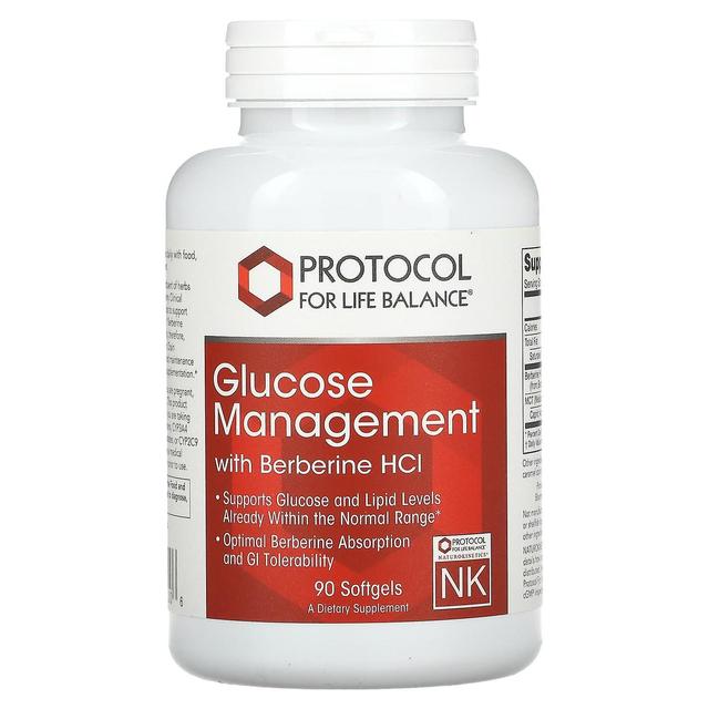 Protocol for Life Balance, Glucose Management with Berberine HCl, 90 Softgels on Productcaster.