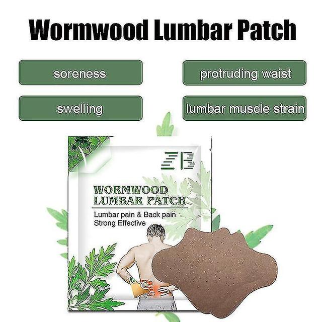 12pcs/bag Lumbar Vertebra Sticker Wormwood Extracts Bone Patch Joint Ache Arthritis Pain Relief on Productcaster.