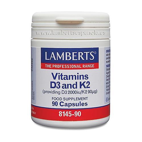 Lamberts Vitamins D3 2000 IU and K2 90 capsules of 90μg on Productcaster.