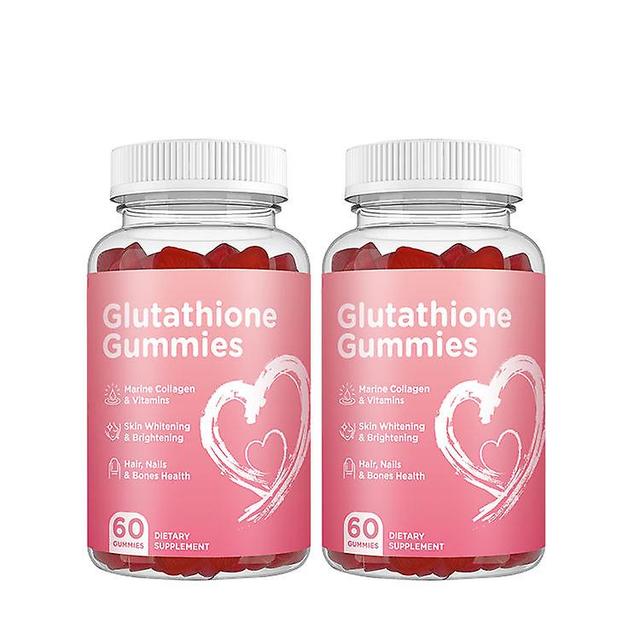 2 Pack Glutathione Capsules Collagen Antioxidant L-glutathione Gummies Skin Whitening on Productcaster.