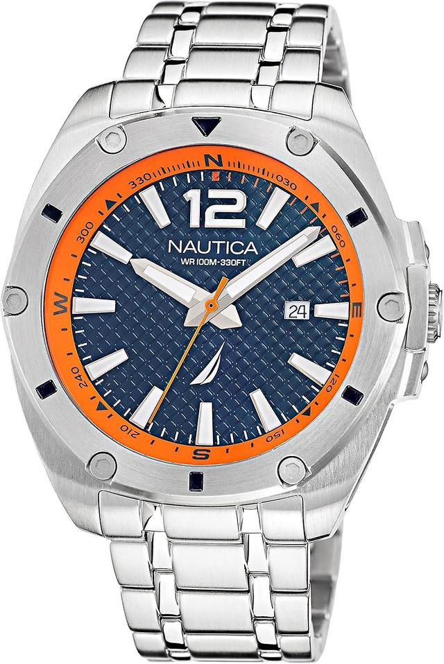 Relógio Masculino Nautica NAPTCS220 Prata e Azul on Productcaster.