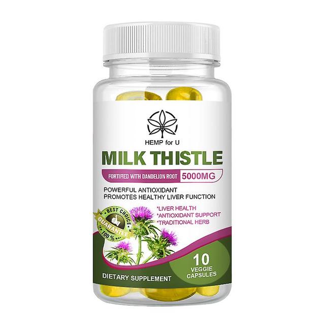 Visgaler Milk Thistle Extract Capsules Detox Cleanse The Liver Protect Liver Anti-oxidation Protect Cardiovascular Beauty Health 10PCS on Productcaster.