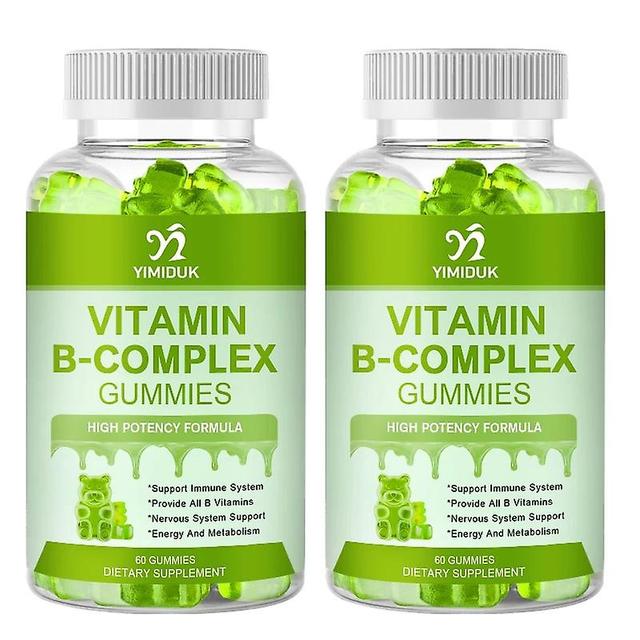 Eccpp B-complex Vitamin Supplements (b12 B1 B2 B3 B5 B6 B9 Folic Acid &biotin) For Relieve Stress Improve Immunity System 2 Bottles on Productcaster.