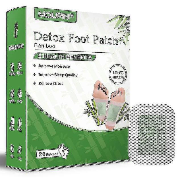 Detox Foot Patches Natural Herbal Bamboo Wormwood Foot Patch Vihreä tee Jalkatyynyt Kehon toksiinit Detoxif on Productcaster.