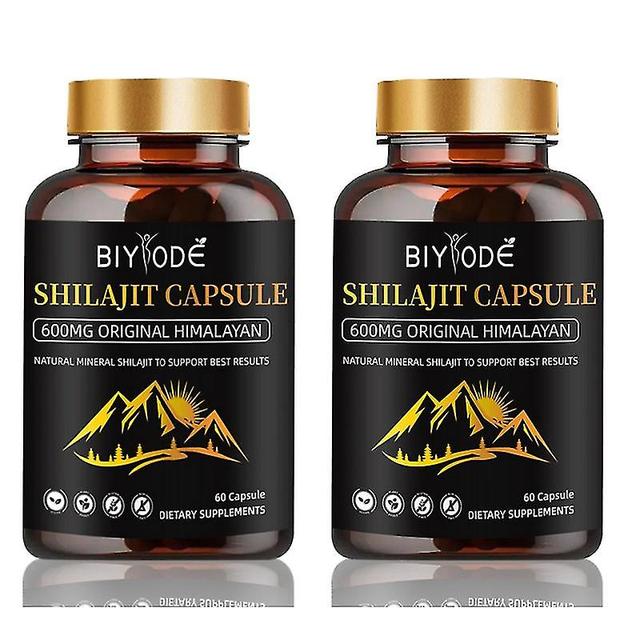 2 Stück 100% natürliches Nahrungsergänzungsmittel Shilajit-Extrakt 400 mg, Mumijo, 60 Kapseln on Productcaster.