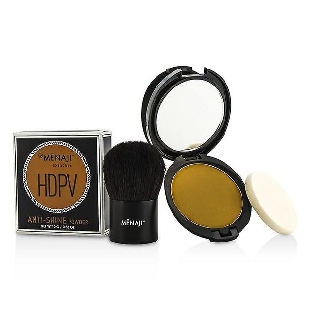 Menaji Hdpv anti-shine solbrun kit: hdpv anti-shine pulver - t (brunfarge) 10g + deluxe kabuki børste 1pc - 2pcs on Productcaster.