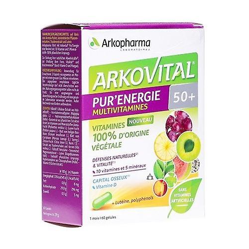 Arkopharma Arkovital Pure Energy 50+ 60 capsules on Productcaster.