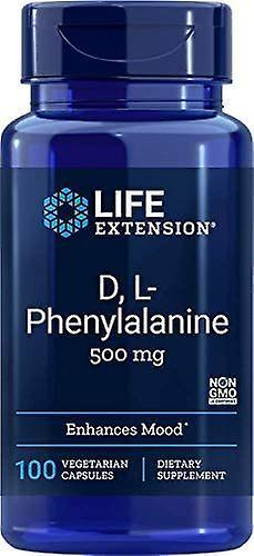 Life Extension Levetidsforlengelse D, L-fenylalanin 500 mg 100 vegetabilske kapsler on Productcaster.