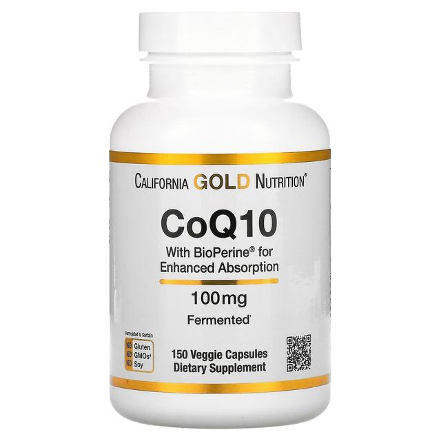 California Gold Nutrition, CoQ10 USP with Bioperine, 100 mg, 150 Veggie Capsules on Productcaster.