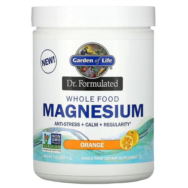 Garden of Life, Dr. Formulated, Whole Food Magnesium Powder, Orange, 7 oz (197.4 g) on Productcaster.