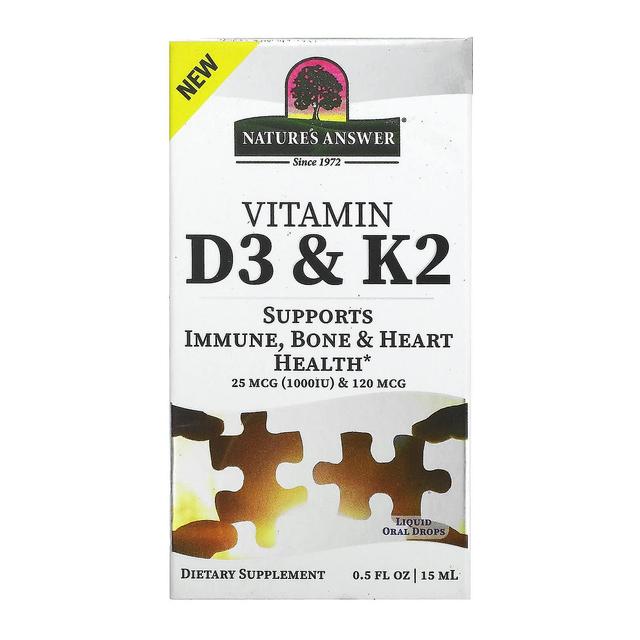 Nature's Answer, Vitamine D3 &K2, 0.5 fl oz (15 ml) on Productcaster.