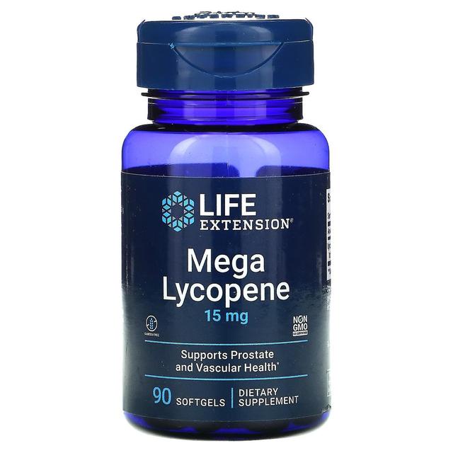 Life Extension Livsförlängning, Mega Lykopen, 15 mg, 90 Softgels on Productcaster.