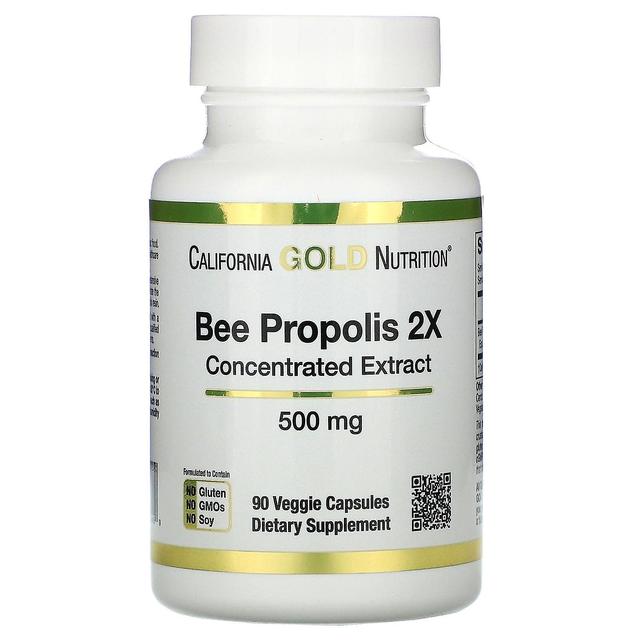 California Gold Nutrition, Bee Propolis 2X, Concentrated Extract, 500 mg, 90 Veggie Caps on Productcaster.