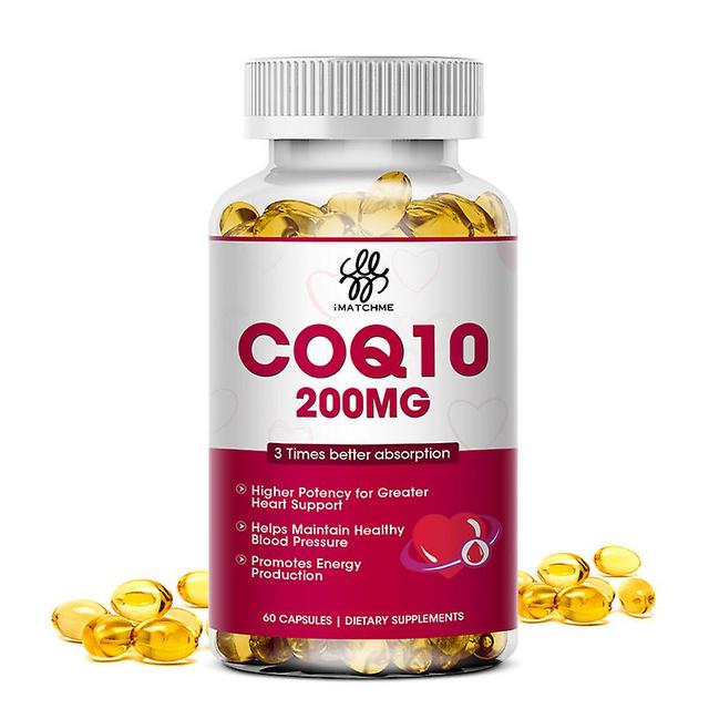 200mg Absorbable Coq10 Coenzyme Q10 Capsules Promote Cardiovascular Health Protect Heart Health Delay Aging Provides Energyhuamade Huamade 30pcs on Productcaster.