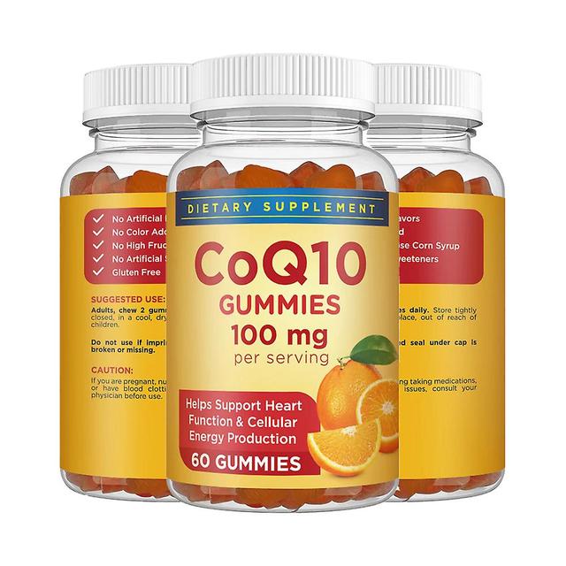 3 Pack Coq10 Gummies 100 Mg Coq10 Ubiquinone Chewables Support Heart Health And Boost Cellular Energy on Productcaster.