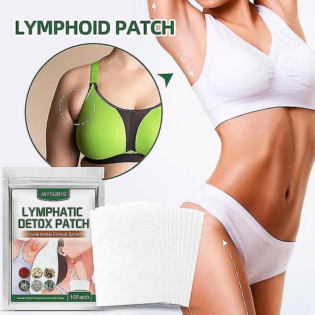 10pcs Herbal Lymph Care Patch Neck Underarm Breast Lymphatic Detox Slim Pads on Productcaster.