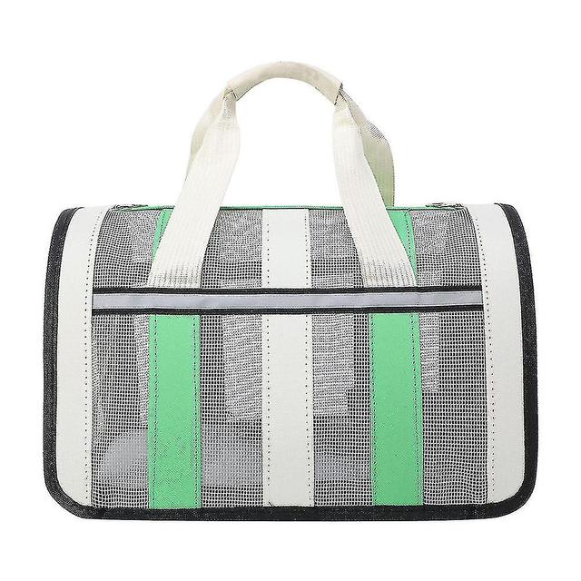 Skbcv Pet bæreveske For Travel Bærbar pustende Pet Carrier med reflekterende stripe Gresset grønt Size S on Productcaster.