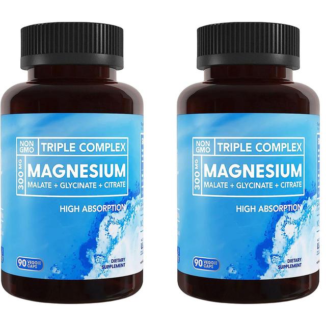 1-pack Triple Magnesium Complex, Magnesio glicinato, Magnesio Malato E Citrato di Magnesio, Benefici Muscoli, Nervi Ed Energia, Alto Assorbimento, ... on Productcaster.