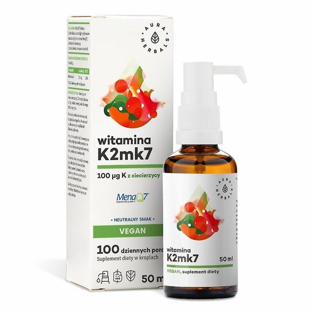 Aura Herbals vitamina k2mk7 100 mcg vegano 50 ml BI8170 on Productcaster.