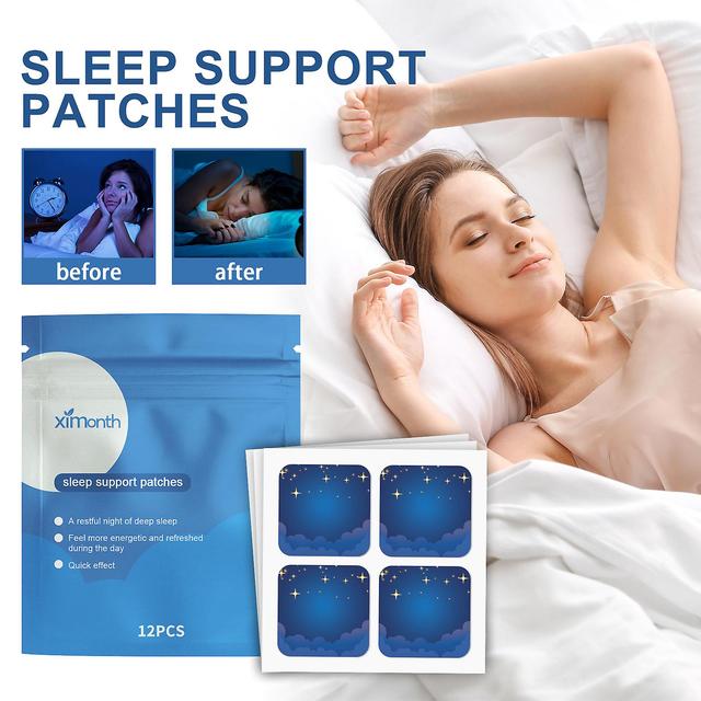 Ximonth Sleep Patch suojaa unta, rentouttaa kehoa ja mieltä, lievittää väsymystä, lievittää stressiä ja nukkuu rauhallisesti 12pcs on Productcaster.